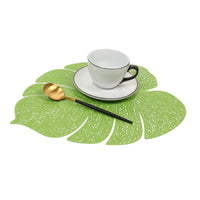 Nordic Style Hollow PVC Artificial Monstera Leaf Placemat Mat