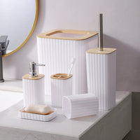 Bathroom Toiletries 6-piece Toilet Brush Toothbrush Cup Soap Set