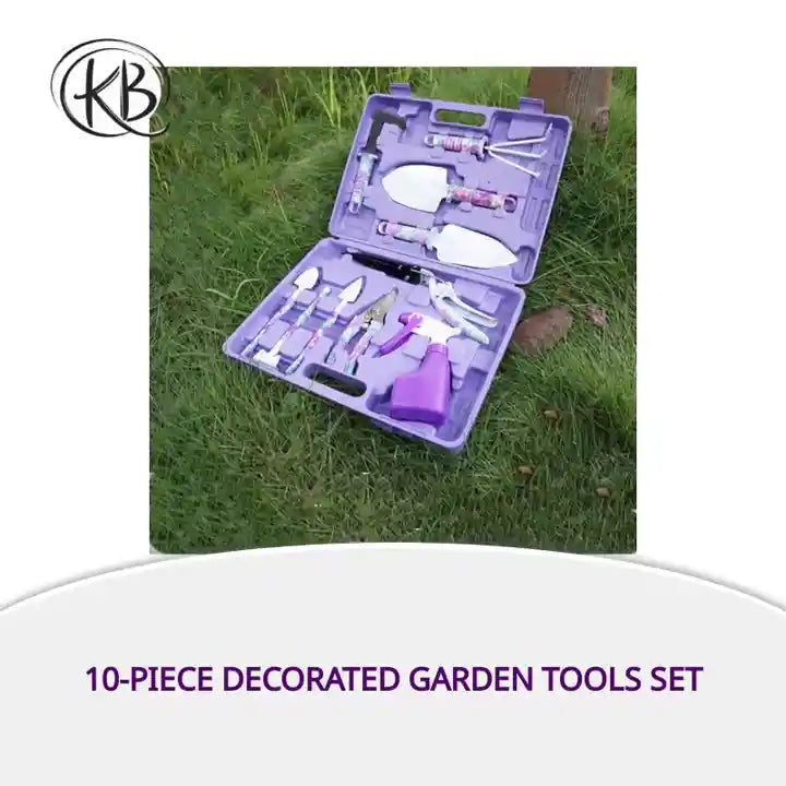 10-Piece Decorated Garden Tools Set by@Outfy